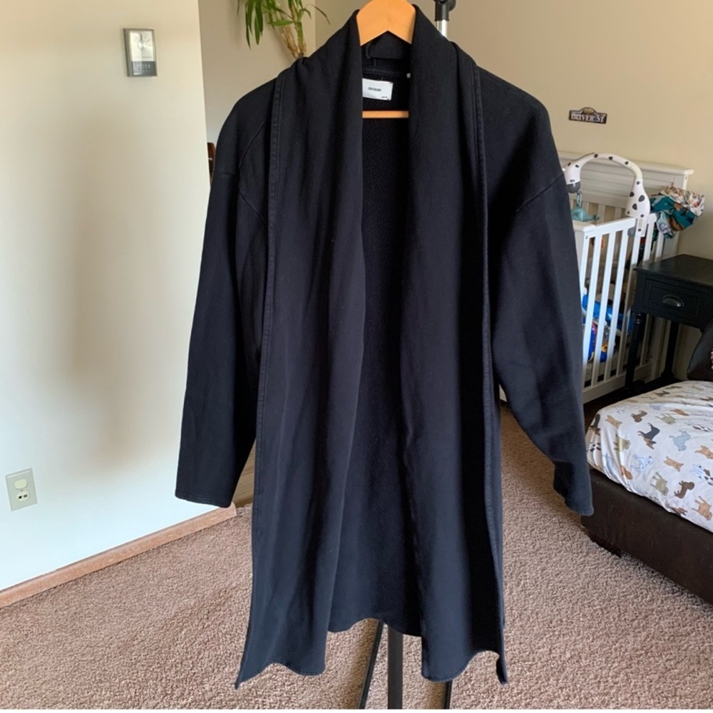 Joah Brown Oversized Long Duster Black Cardigan